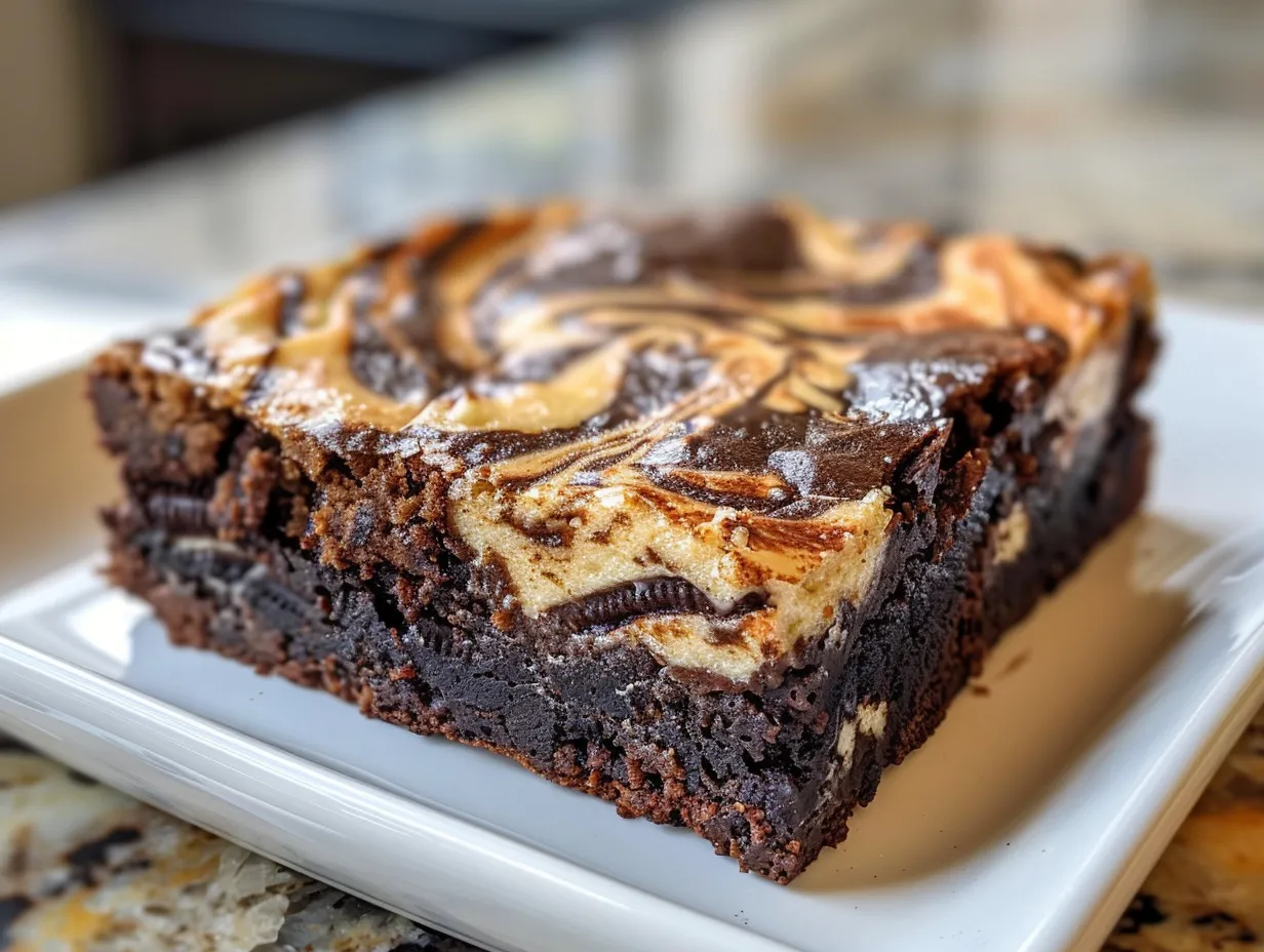Spooky and Delicious: Halloween Swirl Oreo Cream Cheese Brownies