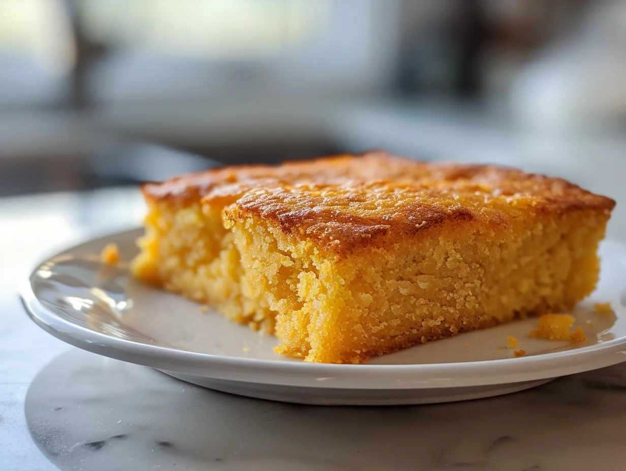 Delicious and golden brown cornbread casserole