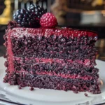 A Stunning Blackberry Velvet Gothic Cake