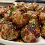Appetizing Cranberry Turkey Meatballs