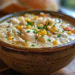 Bowl of Homemade Chicken Corn Chowder