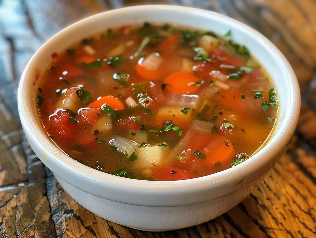 Bowl of steaming Italian Penicillin Soup