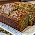 Close-up of a Slice of Greek Yogurt Zucchini Bread
