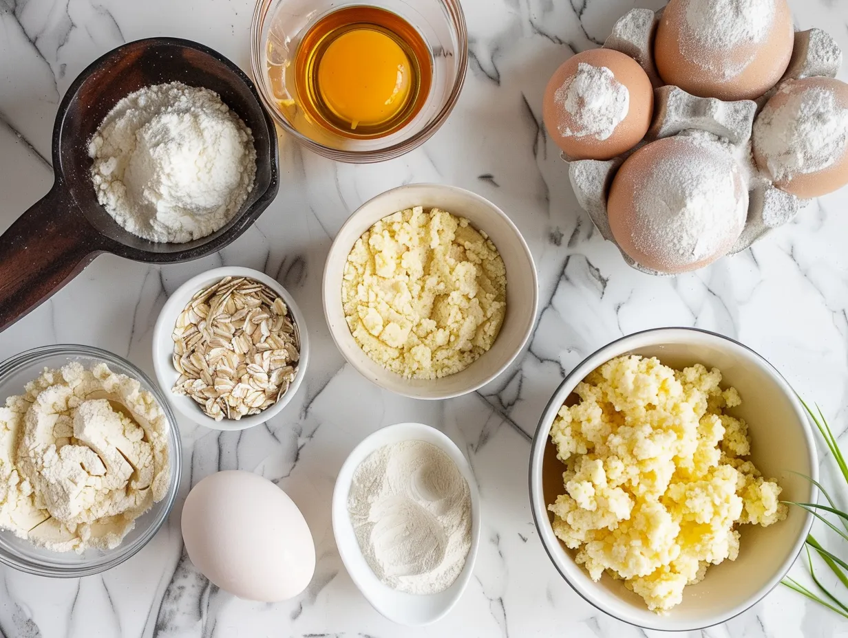 Ingredients for making cornbread casserole