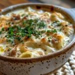 Cozy Bowl of White Lasagna Soup