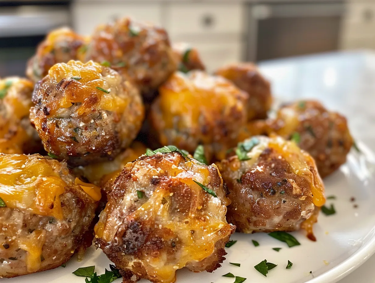 Delicious Cheesy Rotel Sausage Balls Appetizer