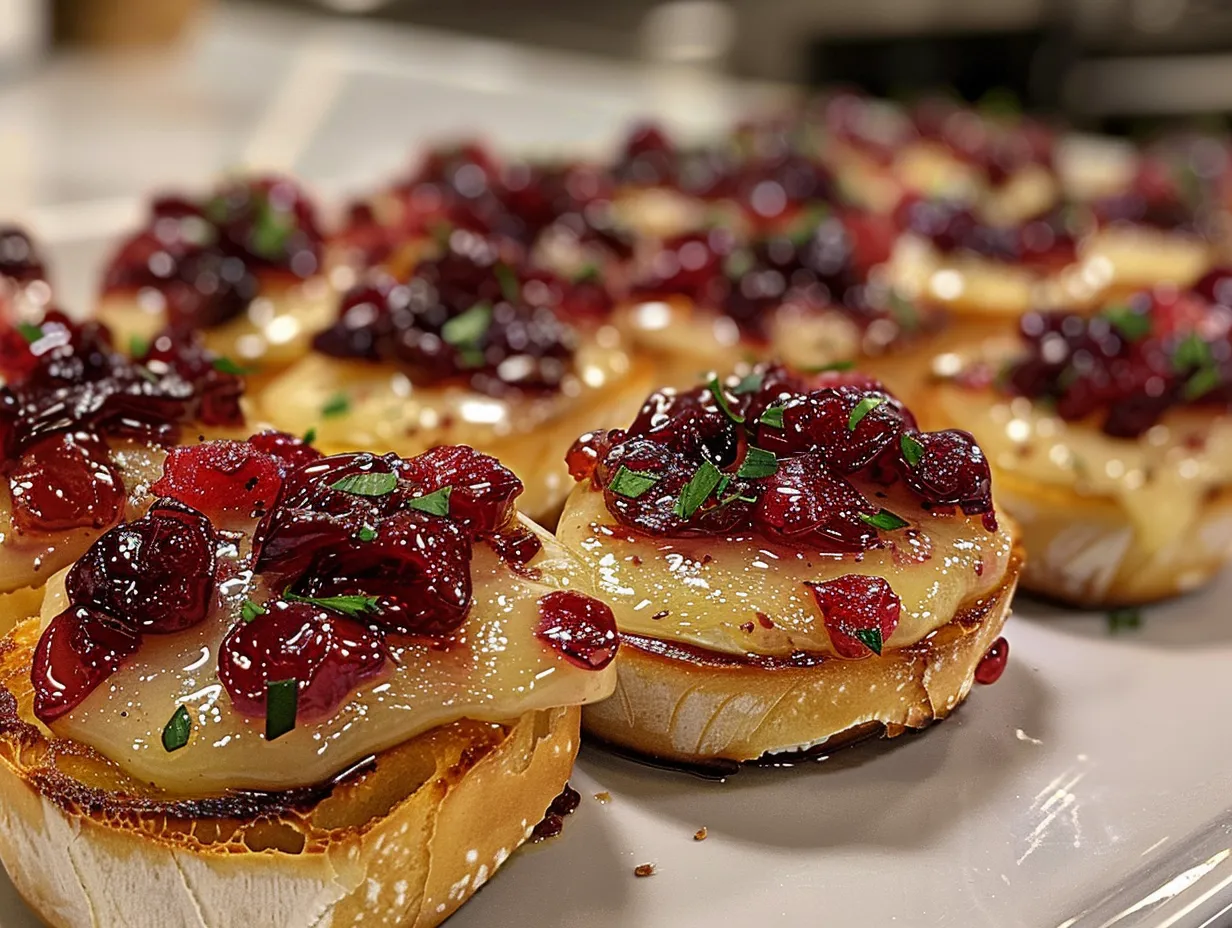 Delicious Cranberry Brie Bites