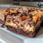 Finished Loaded Cream Cheese Halloween Brownies