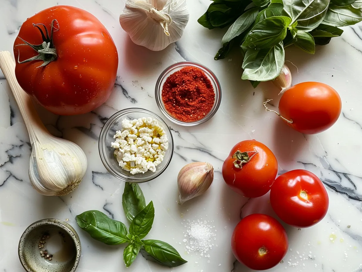 Fresh ingredients for preparing Italian Penicillin Soup including chicken, pasta, Parmesan cheese, and herbs.
