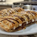 Golden S'mores Hand Pies on a Rustic Wooden Table