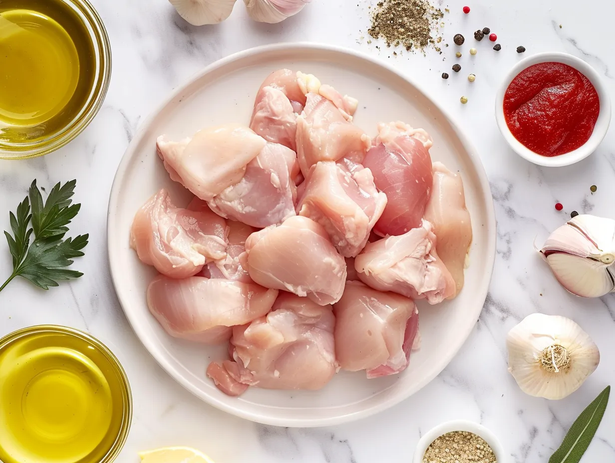 Ingredients for making Texas Roadhouse Butter Chicken Skillet