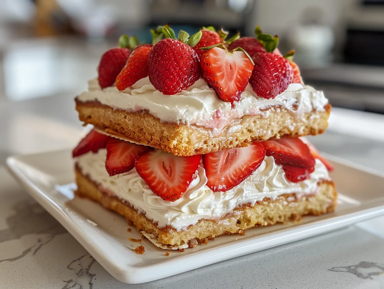 Luscious Strawberry Shortcake Cake