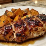 Maple Glazed Chicken with Sweet Potatoes Dish