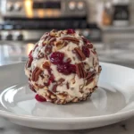 Mouthwatering Cranberry Pecan Cheesecake Ball on Display