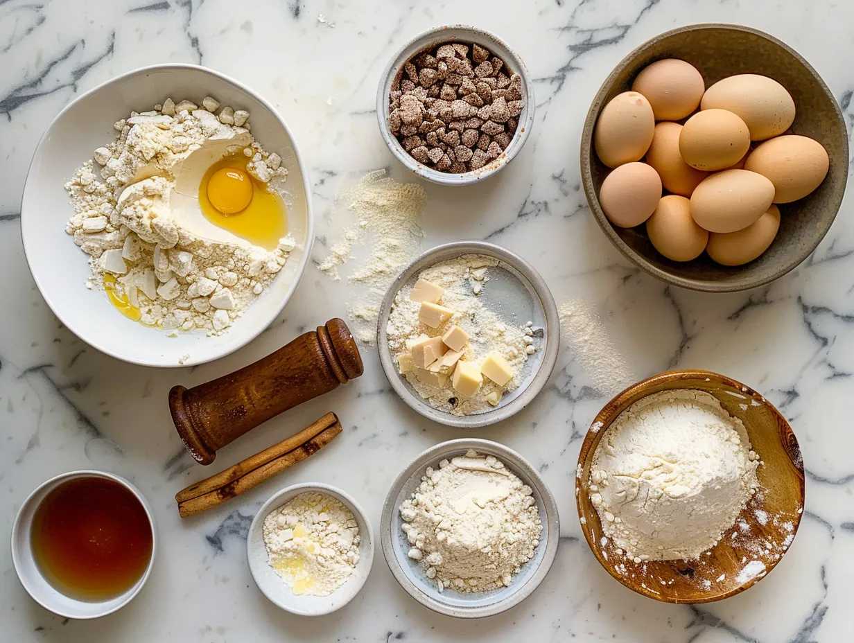 All the ingredients needed to make a Possum Pie.