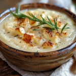 Roasted Garlic Potato Soup Plated