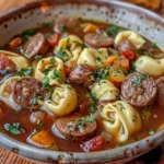 Sausage and Tortellini Soup Delight