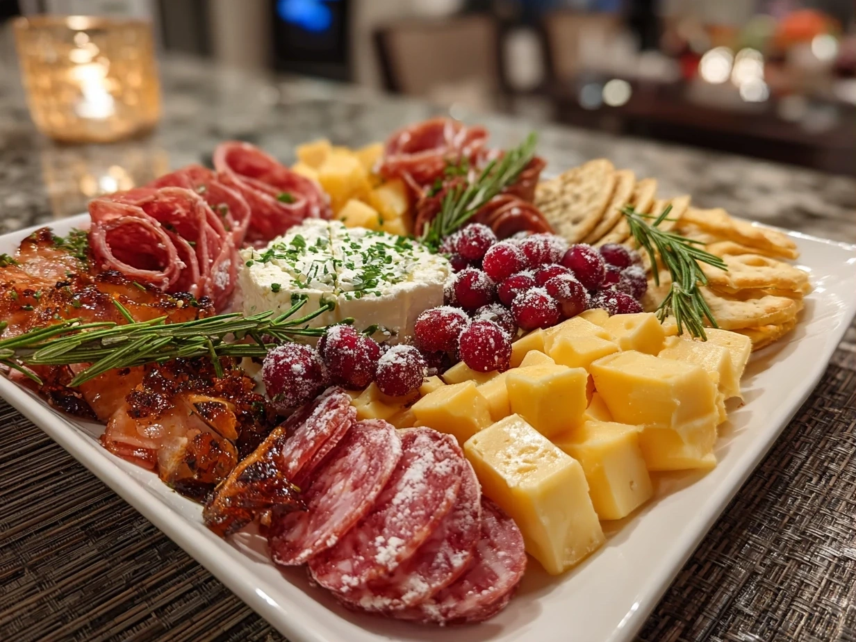 A delicious Christmas Tree Charcuterie Board.