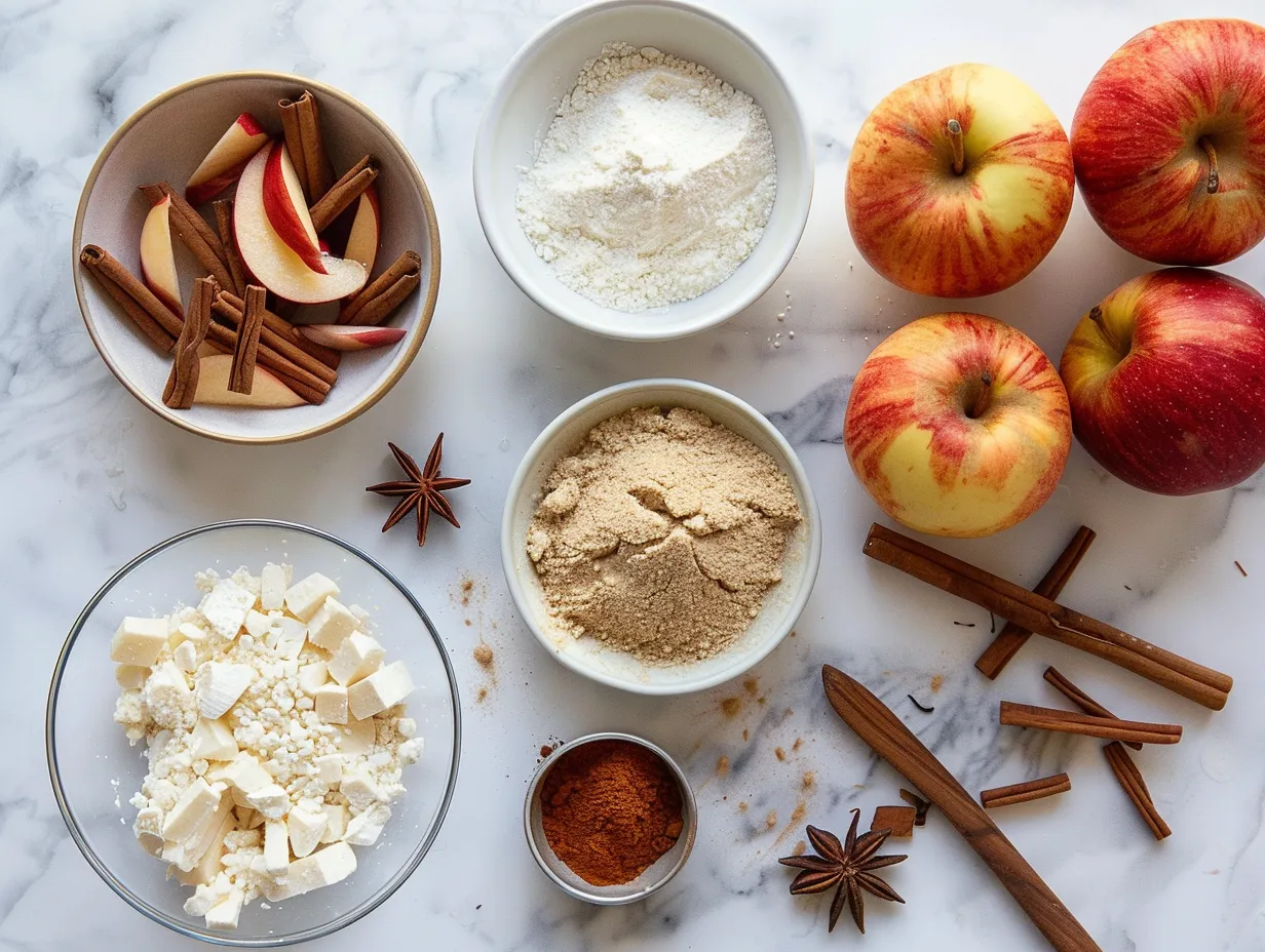 All the ingredients you'll need to create this amazing Apple Cider Cheesecake