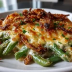 Cheesy Green Bean Casserole on Display