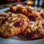 Close-Up of Delicious Christmas Cranberry Orange Cookies