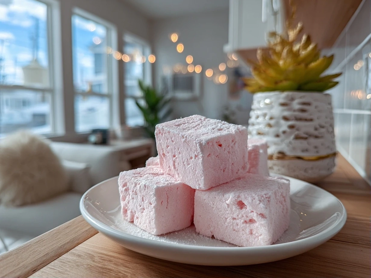 Close-up of Homemade Cotton Candy Fudge
