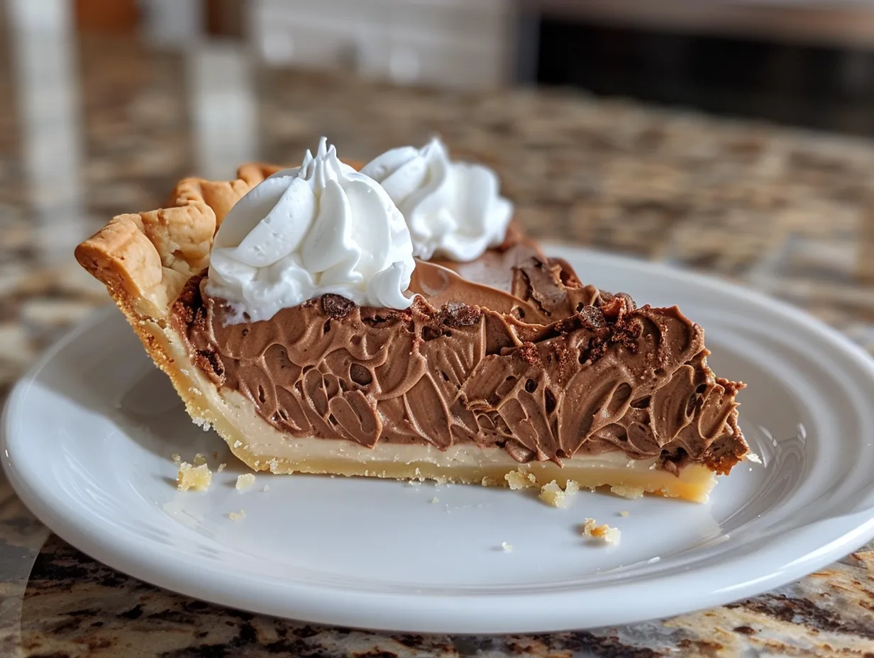 Decadent Slice of French Silk Pie