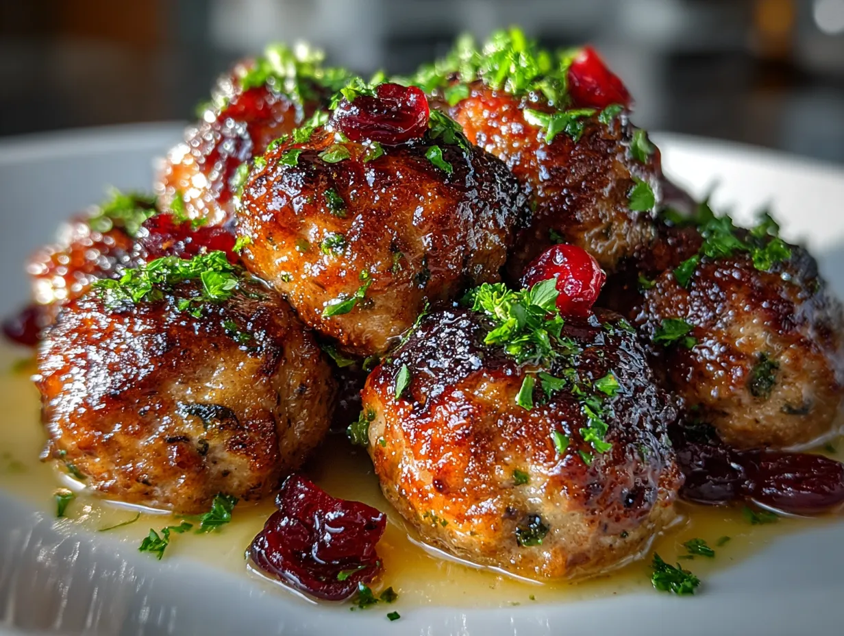 Delicious Cranberry Meatballs Appetizer