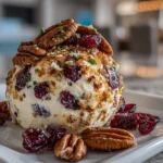 Delicious Cranberry Pineapple Pecan Cheese Ball Appetizer