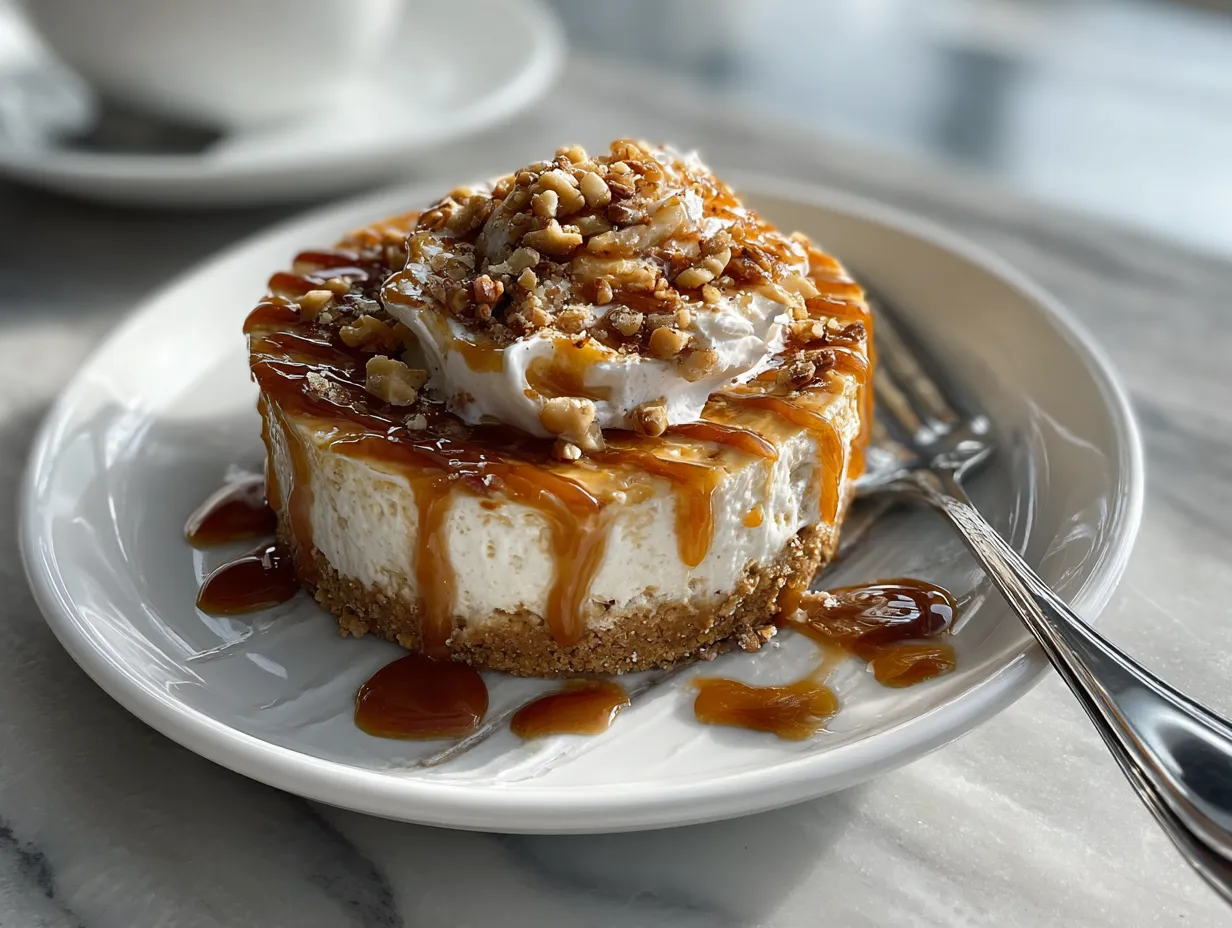 Delicious No-Bake Pumpkin Cheesecake Slice