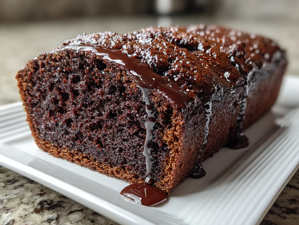 Double Chocolate Banana Bread Fresh Out of the Oven