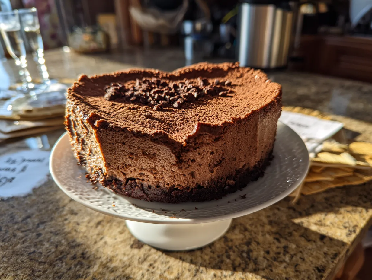 Family enjoying a slice of Chocolate Mousse Cake