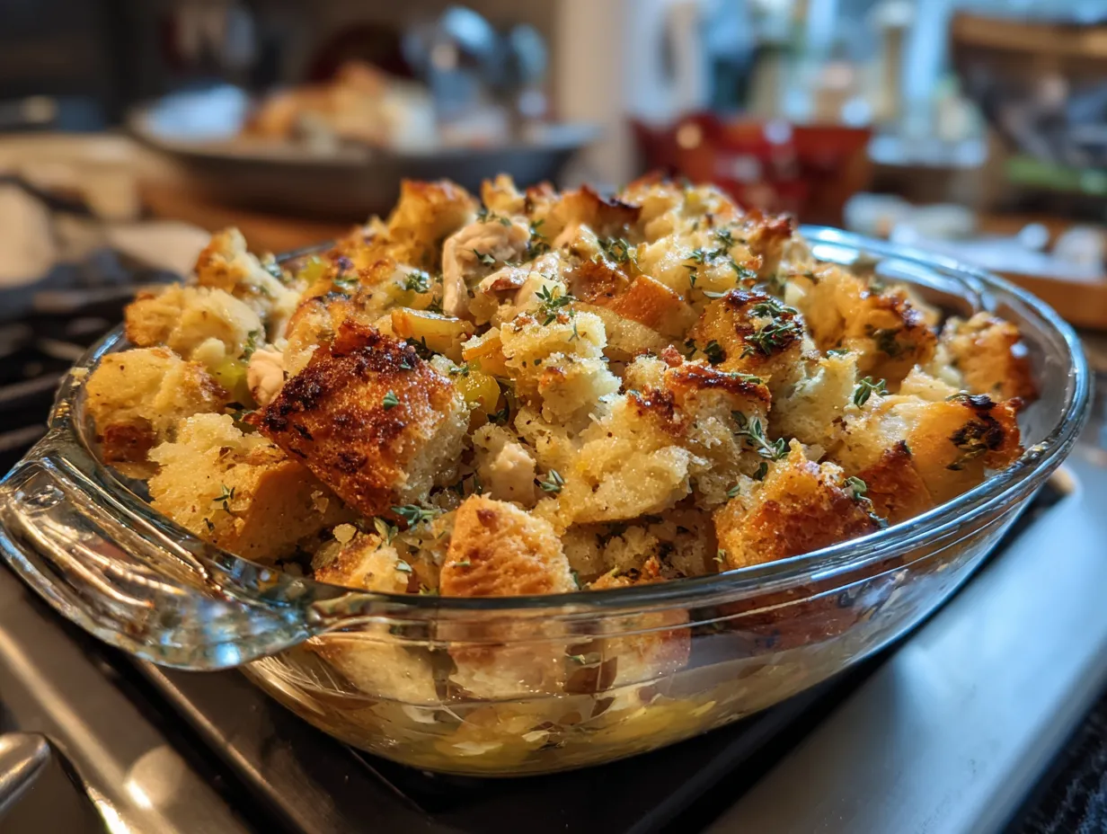 Family enjoying a homemade meal of Crockpot Chicken and Stuffing