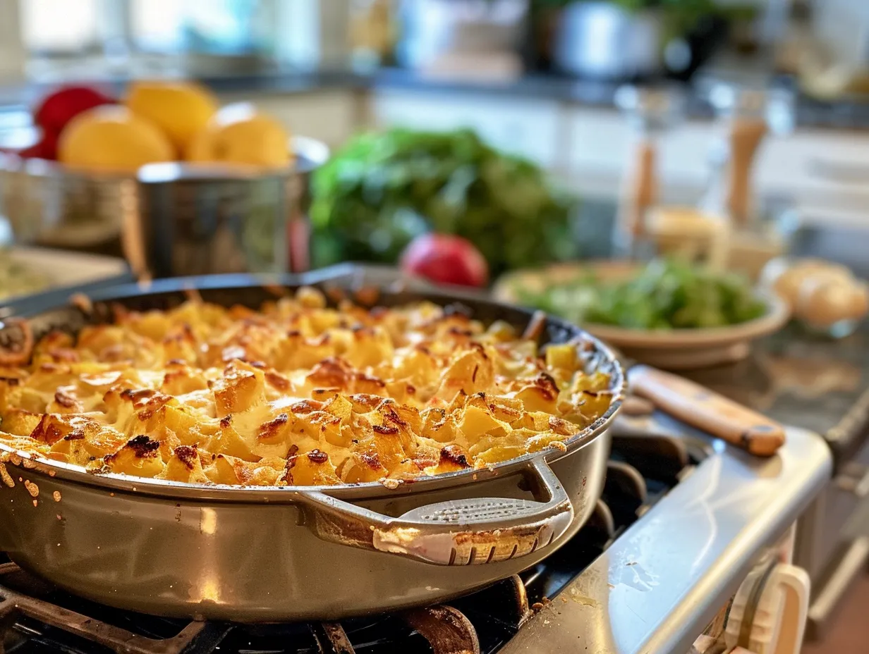 Family enjoying a delicious Southern Squash Casserole meal together