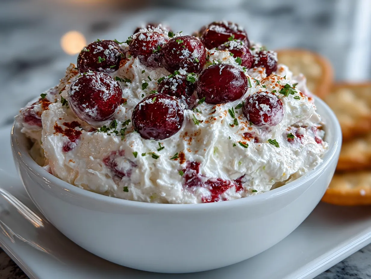 Festive Cranberry Jalapeno Cream Cheese Dip