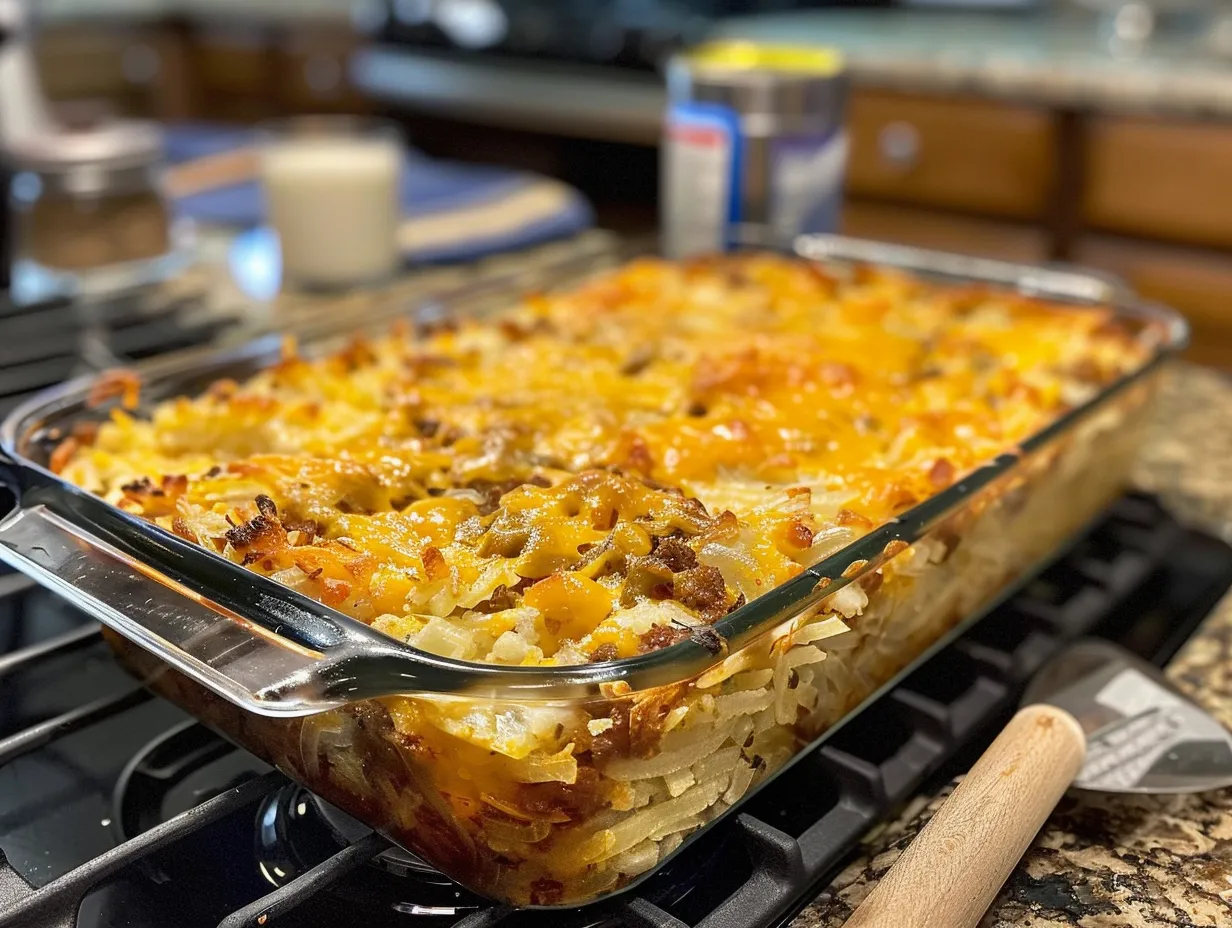 Finished Taco Hashbrown Casserole