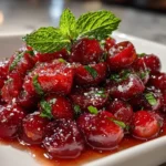 Fresh Cranberry Salsa on a Rustic Table