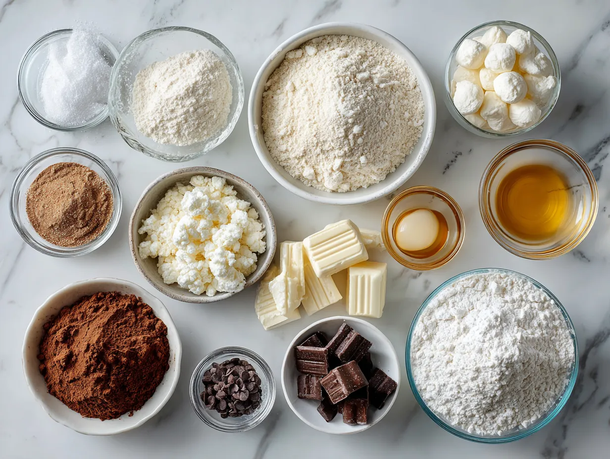 Ingredients for Christmas Salad with Honey Mustard Dressing including mixed greens, cranberries, walnuts, feta cheese, and red onion, along with honey mustard dressing ingredients.