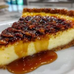 Homemade Custard Pie with Praline Sauce