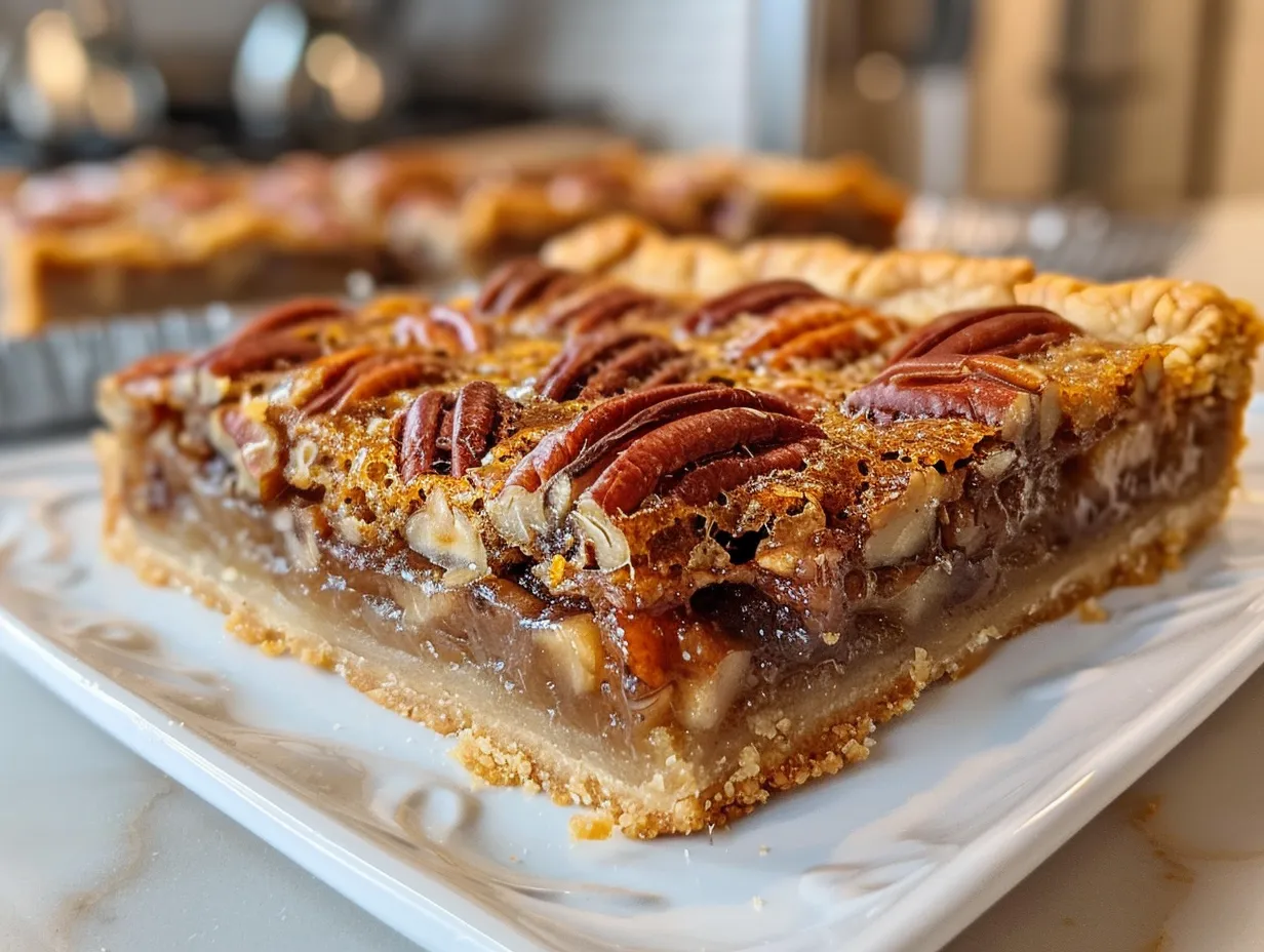 Homemade Gooey Pecan Pie Bars