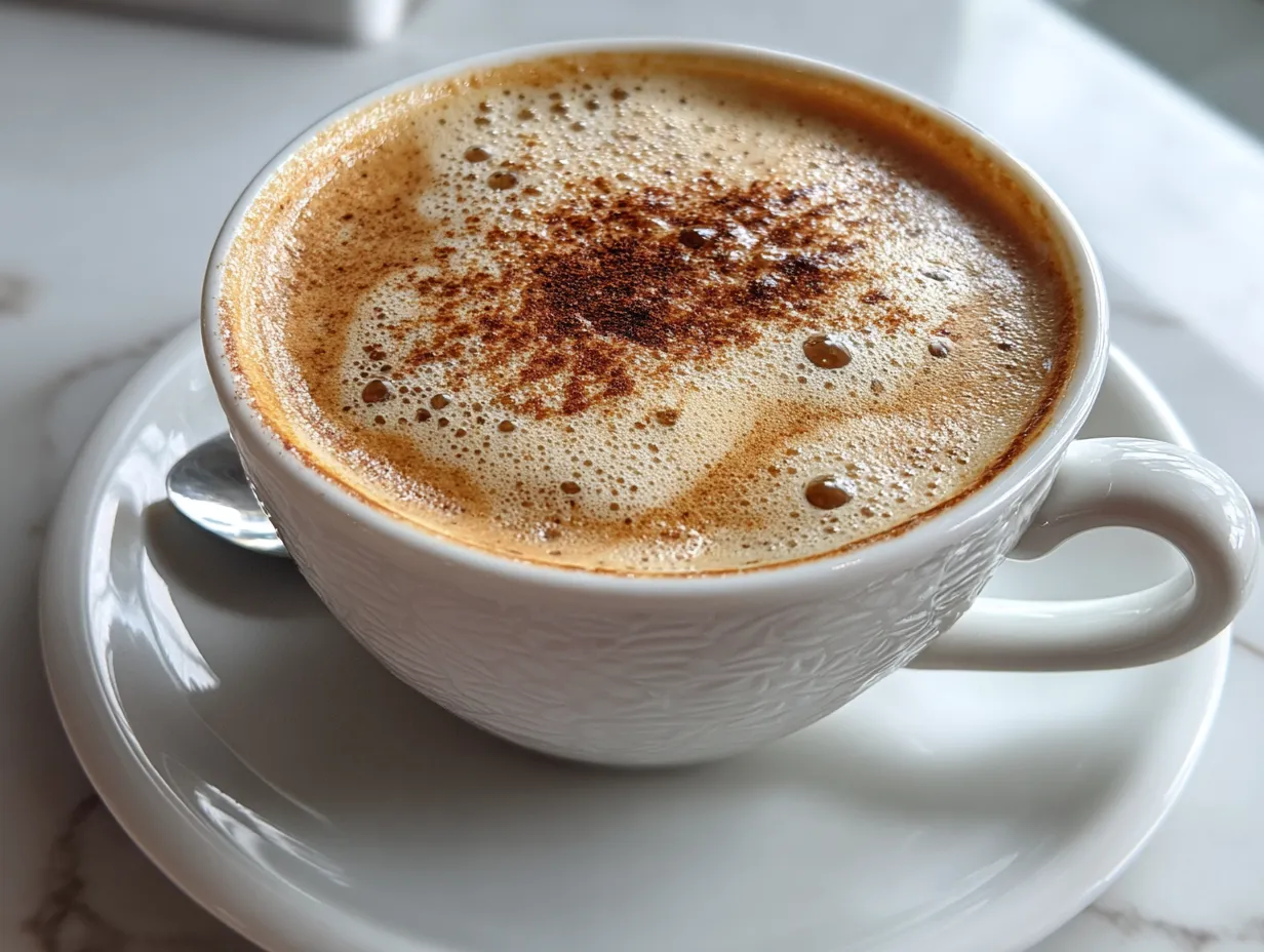 Finished Hot Buttered Rum, garnished and ready to enjoy.