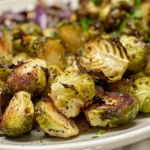 Pile of Golden Roasted Brussel Sprouts