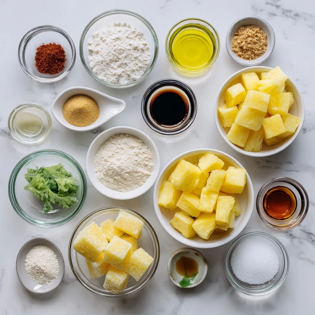 Pineapple Cowboy Candy ingredients: pineapple, jalapenos, sugar, water, apple cider vinegar, smoked paprika, cayenne pepper, and salt