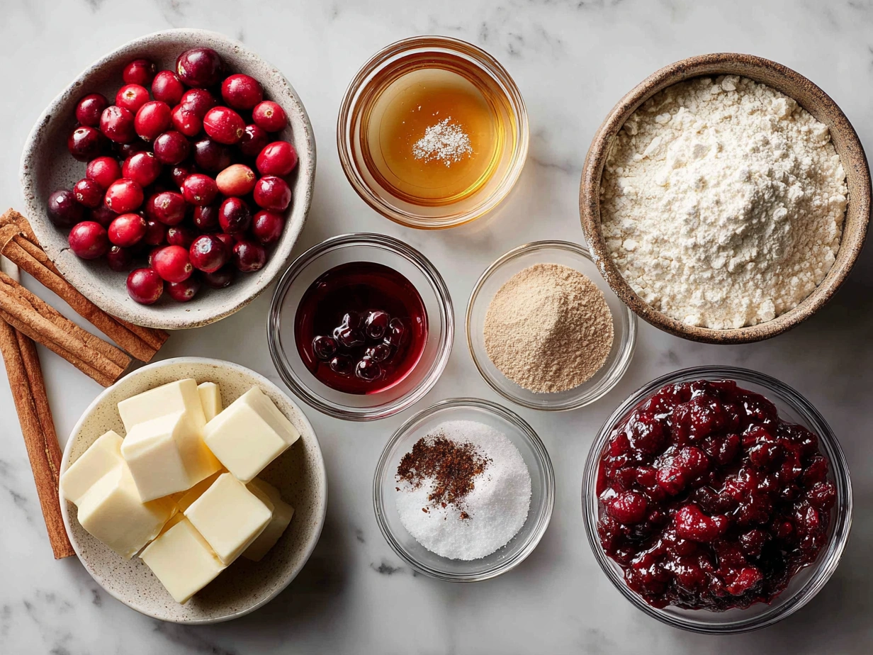 Ingredients for Christmas Cranberry Orange Cookies