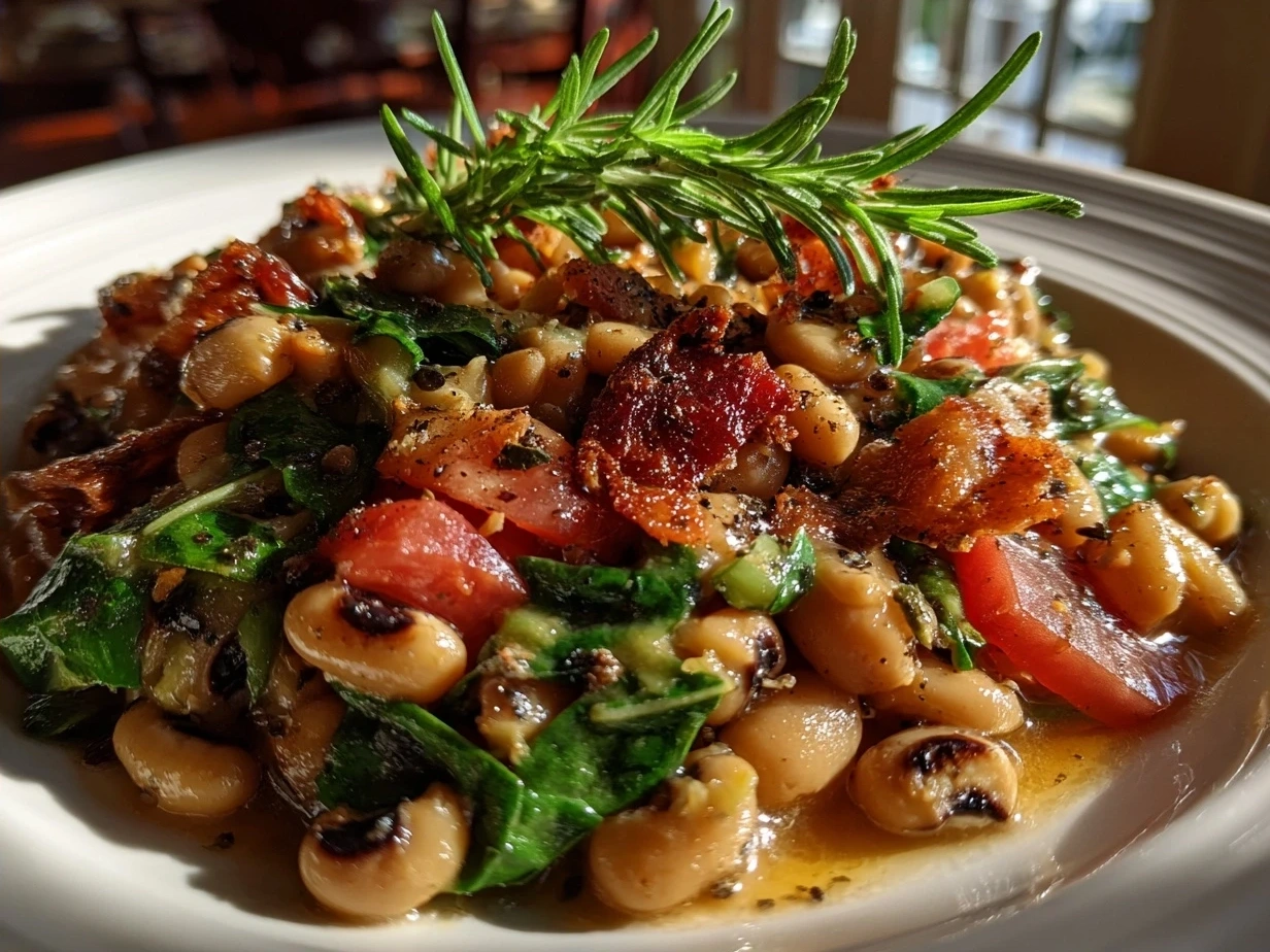 Southern-Style Black-Eyed Peas served in a bowl