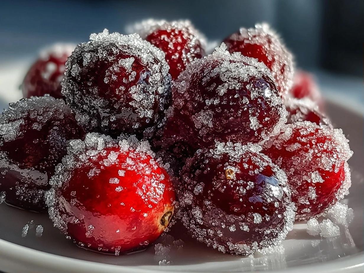 Sparkling 3-Ingredient Sugared Cranberries