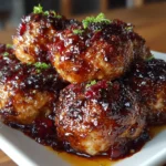 Spicy Cranberry BBQ Meatballs Appetizer
