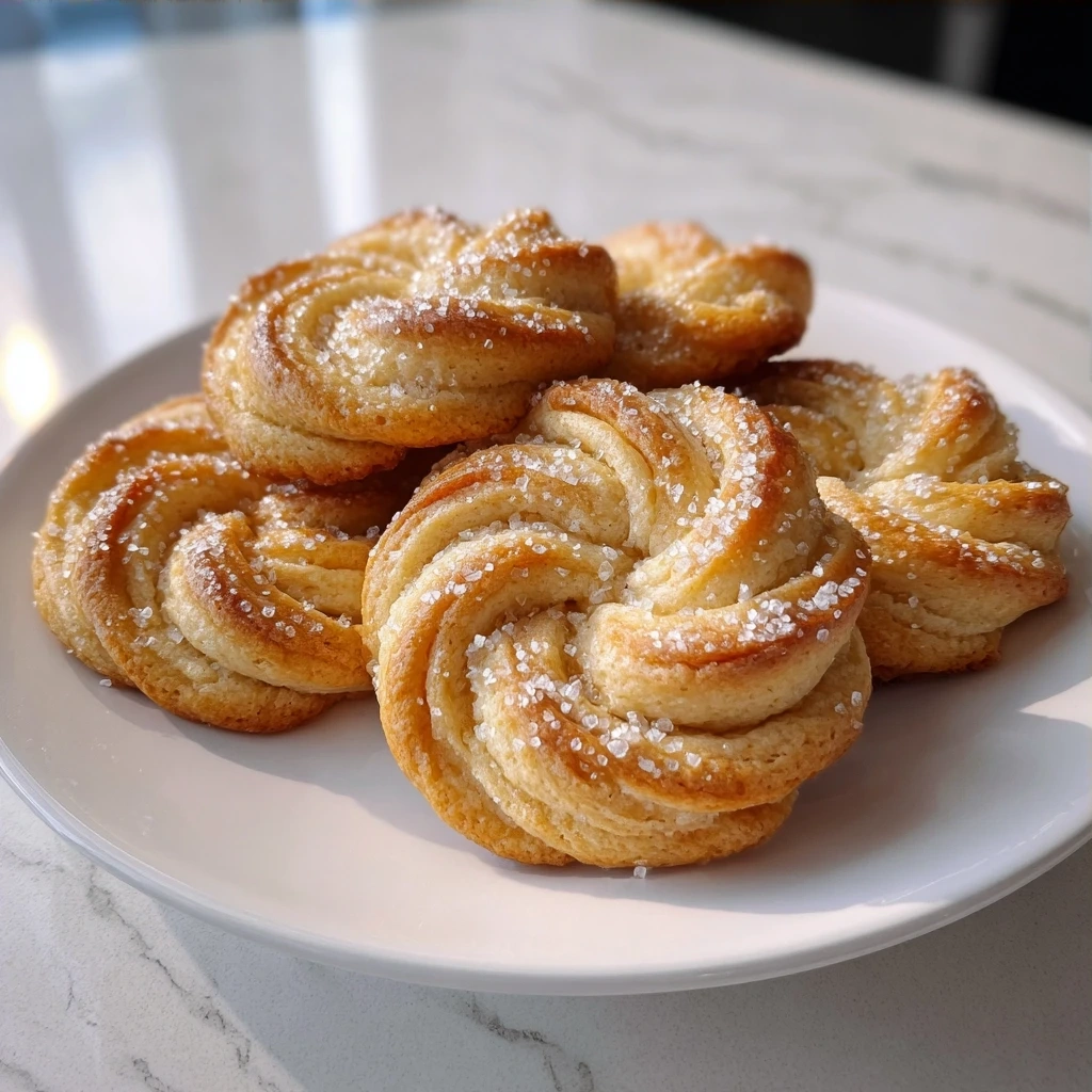 Finished Twisted Christmas Cookies arranged on a plate, ready to be enjoyed.
