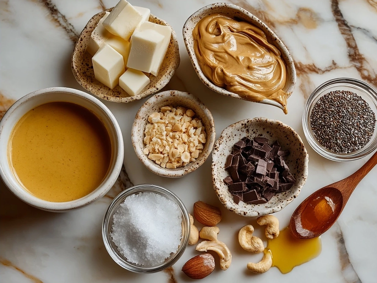 Ingredients for African Peanut Soup including peanuts, vegetables, spices, and broth