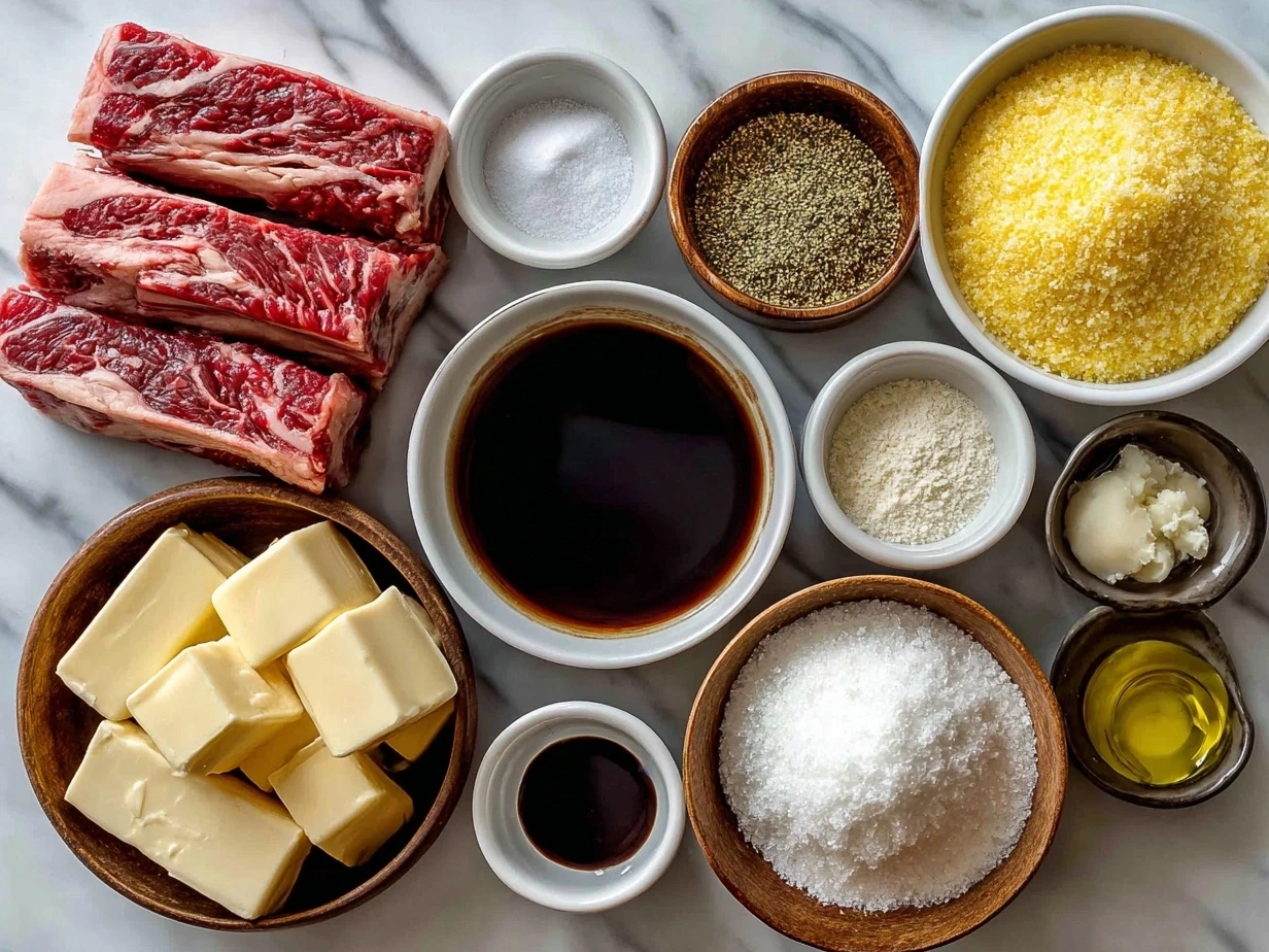 Ingredients for Beef Short Rib Ragu with Creamy Parmesan Polenta